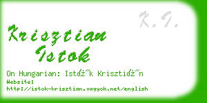 krisztian istok business card
